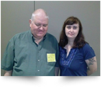 Terry Woods & office manager Ashley Crawford at SCV Relic Show 2014